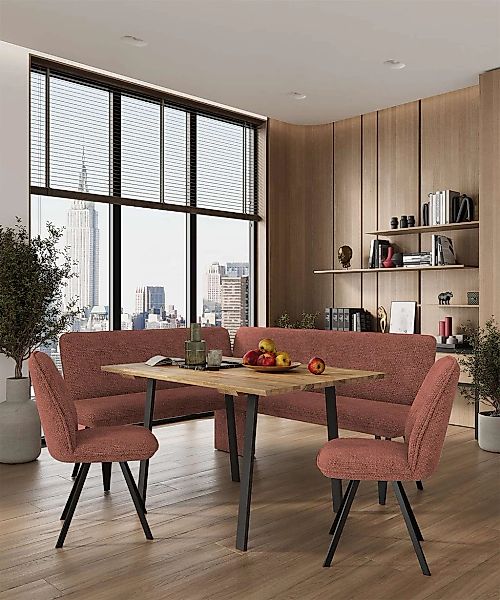 Home affaire Eckbank "Mily Küchenbank, Polsterbank, Esszimmerbank, 205x164 günstig online kaufen