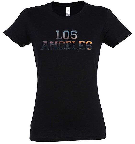 Urban Backwoods Print-Shirt Los Angeles Damen T-Shirt California Kalifornie günstig online kaufen