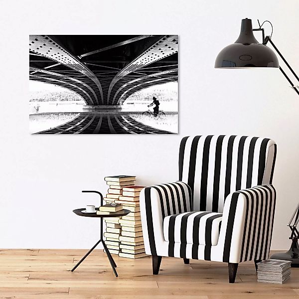 queence Acrylglasbild "Brücke", Elemente der Architektur-Brücken-Schwarz-We günstig online kaufen