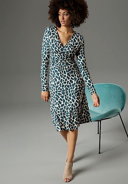 Aniston SELECTED Jerseykleid, mit farbigem animal-print günstig online kaufen