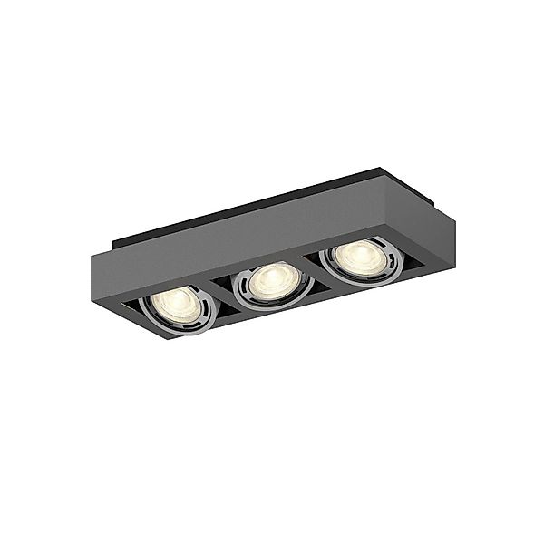 Arcchio Deckenlampe Ronka 9624451 Modern in Schwarz aus Aluminium 3-flammig günstig online kaufen