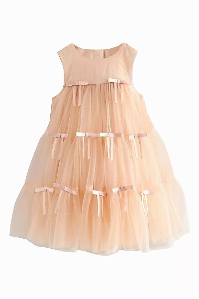 Next Tüllkleid Ärmelloses Mesh-Kleid mit Schleifendetail günstig online kaufen