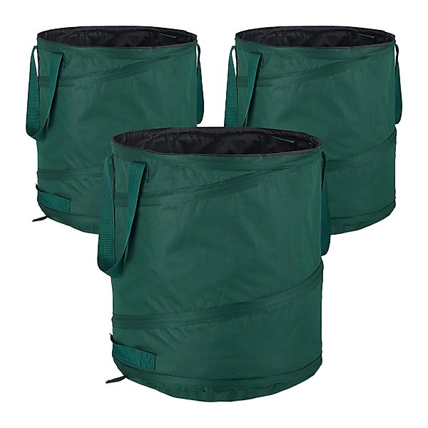 relaxdays Gartengerätehalter 3er Set Laubsack Selbstaufstellend günstig online kaufen