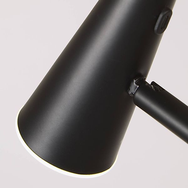 LED-Akku-Stehleuchte 10450BK, schwarz, Höhe 151 cm, Metall günstig online kaufen