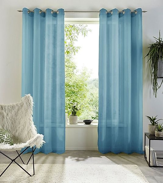 my home Gardine XANA mit Ösen, Kräuselband oder Schlaufen (1 St), Ösen, tra günstig online kaufen