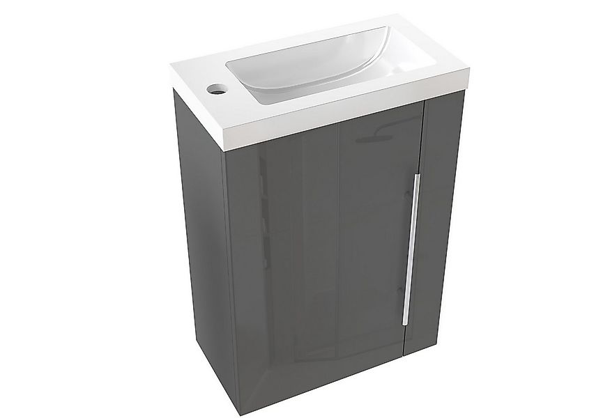 duschspa Waschtisch 45 cm Breite Waschbecken mit Unterschrank klein Badmöbe günstig online kaufen