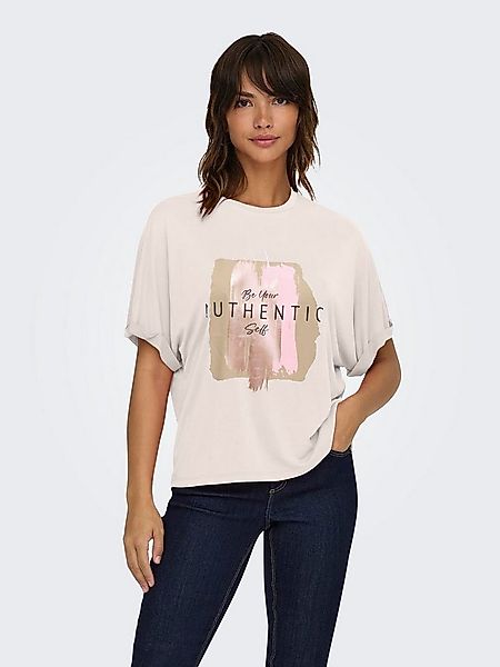 ONLY T-Shirt ONLFREE LIFE S/S FOLD-UP TOP BOX JRS Materialmix, regular fit, günstig online kaufen