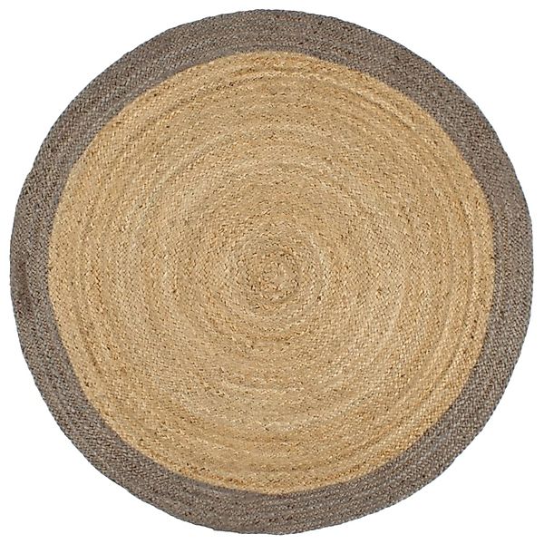 vidaXL Teppich Handgefertigt Jute Mit Grauem Rand 210 Cm 1184031 günstig online kaufen