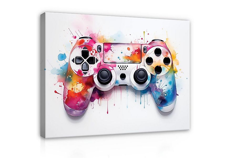 Wallarena Leinwandbild Kinderzimmer Junge Gaming Kinder Wandbild XXL Bilder günstig online kaufen