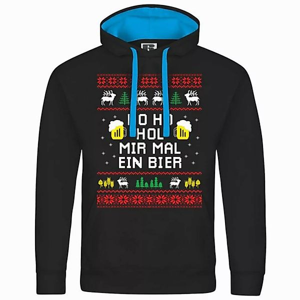 deinshirt Kapuzenpullover Herren Kapuzenpullover HO HO Hol mir mal ein Bier günstig online kaufen