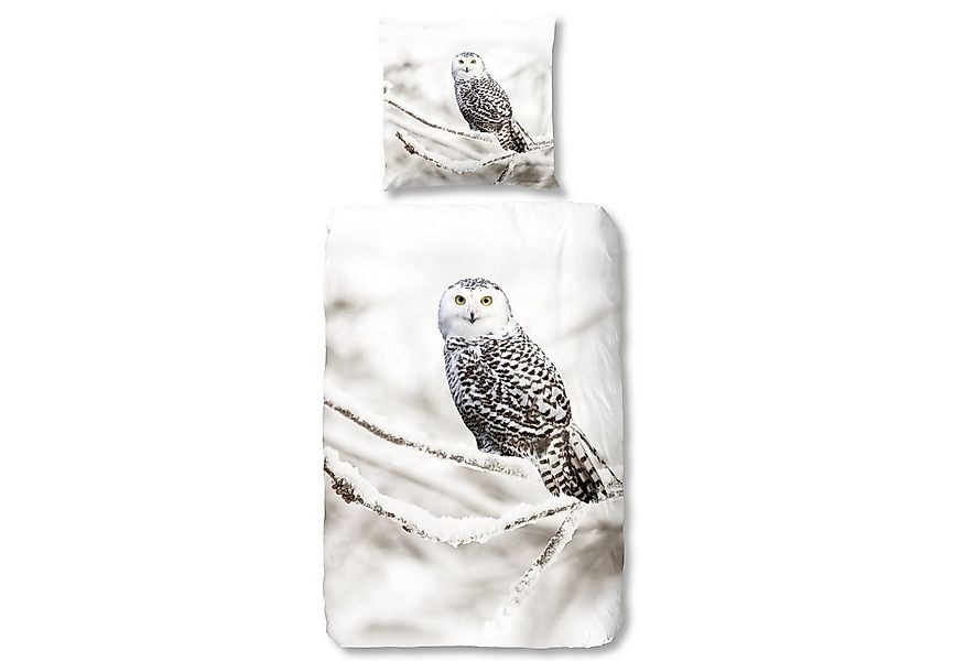 good morning Bettwäsche 6221 Snowy Owl White Flanell, Flanell, 2 teilig, Wi günstig online kaufen