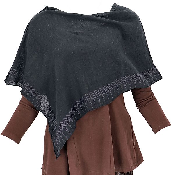 Guru-Shop Langjacke Lagenlook Poncho, bedruckter leichter günstig online kaufen