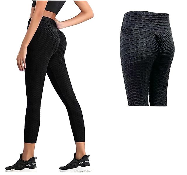 cofi1453 Leggings Damen Leggings Geraffte Hintern Heben Hohe Taille Push Up günstig online kaufen