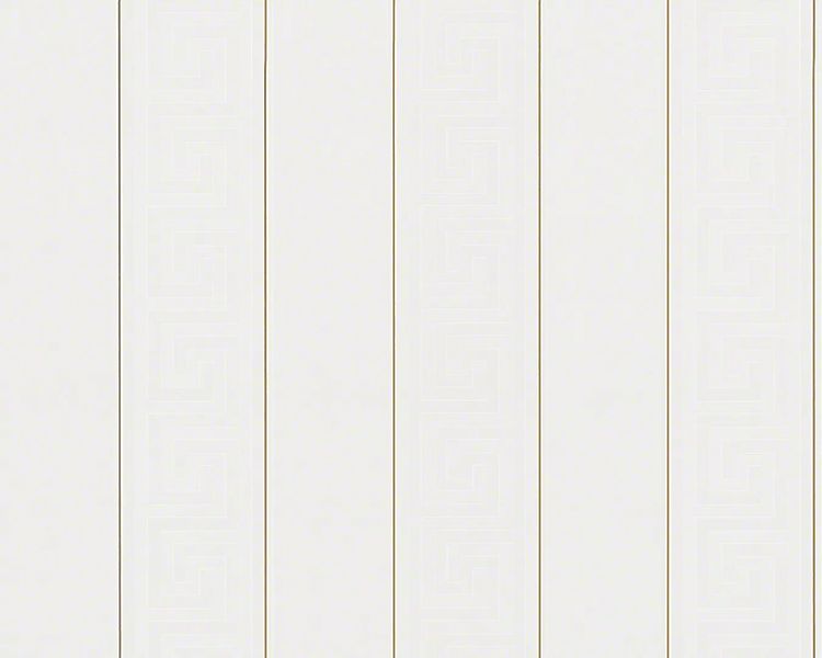 Bricoflor Weiße Tapete mit Dünnen Streifen in Gold Edle Streifen Tapete mit günstig online kaufen