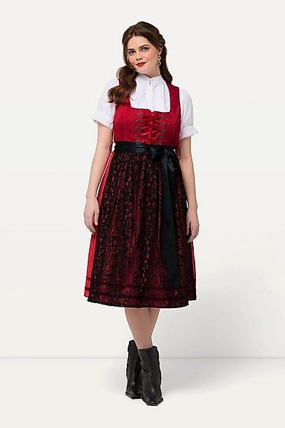 Ulla Popken Dirndl Dirndl Spitzenschürze Carree-Ausschnitt günstig online kaufen