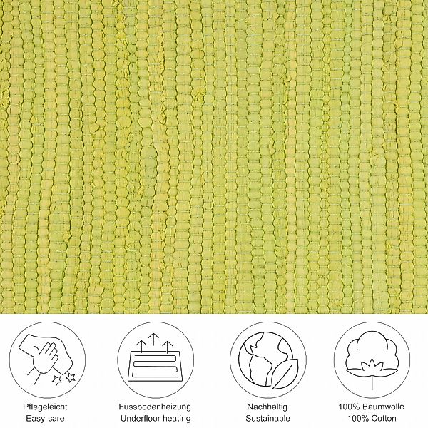 THEKO Teppich "Happy Cotton Fleckerl, handgewebt" rechteckig 5 mm Höhe Flac günstig online kaufen