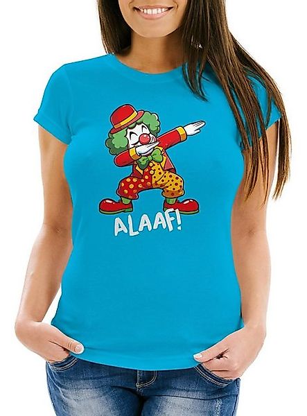 MoonWorks Print-Shirt Damen T-Shirt Fasching Karneval Dabbing Clown Kostüm- günstig online kaufen