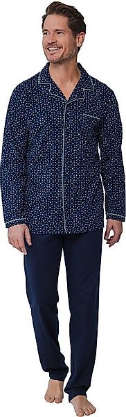 Pastunette Schlafanzug Herren Pyjama geknöpft (2 tlg) Baumwolle günstig online kaufen