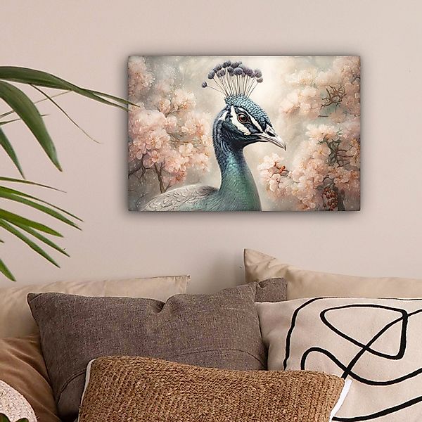 OneMillionCanvasses® Leinwandbild Pfau - Vögel - günstig online kaufen