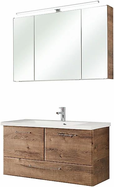 Saphir Badmöbel-Set »Quickset 943 2-teilig, Mineralmarmor-Waschtisch und LE günstig online kaufen