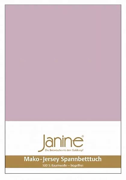 Janine Janine Spannbetttuch Mako-Feinjersey 5007 zartrosa (11) Größe:  100x günstig online kaufen