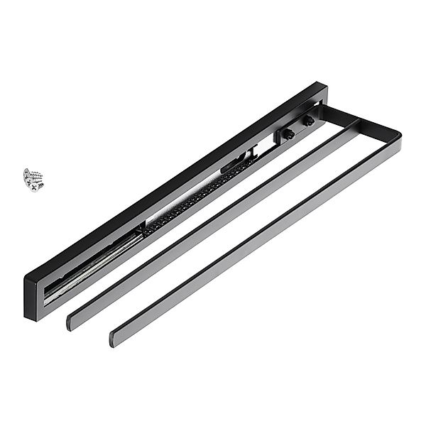 SOTECH Handtuchauszug STYLE 2 Armig Schwarz 415 mm Auszugsweg 300 mm günstig online kaufen