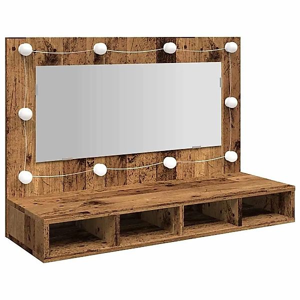 vidaXL Spiegelschrank mit LED Altholz 90x31,5x62 cm 857005 günstig online kaufen