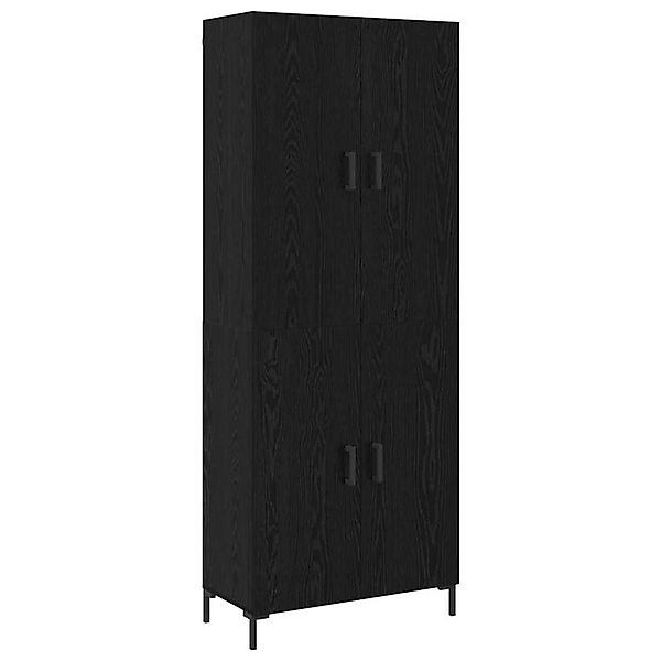 vidaXL Highboard Schwarz Eichen-Optik 69,5 x 34 x 180 cm Holzwerkstoff 3394 günstig online kaufen