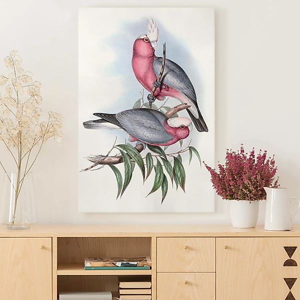 Leinwandbild Tiere - Hochformat Pastell Papageien II günstig online kaufen