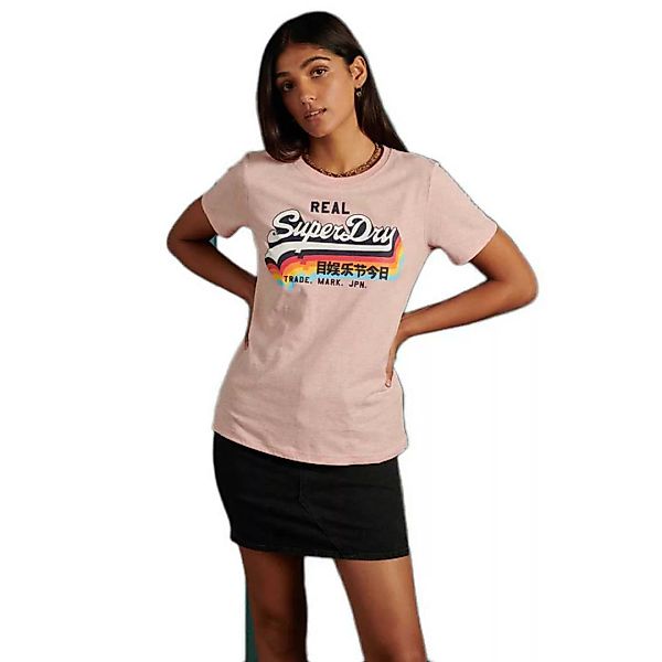 Superdry Vintage Logo Kurzarm T-shirt S Shell Pink Marl günstig online kaufen