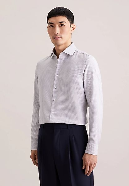 seidensticker Businesshemd "Schwarze Rose" Shaped 1/1 Kentkragen Struktur günstig online kaufen