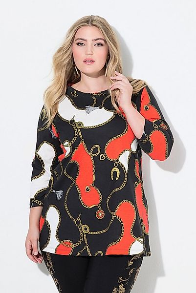 MIAMODA T-Shirt T-Shirt A-Linie Kettenmuster 3/4-Ärmel günstig online kaufen