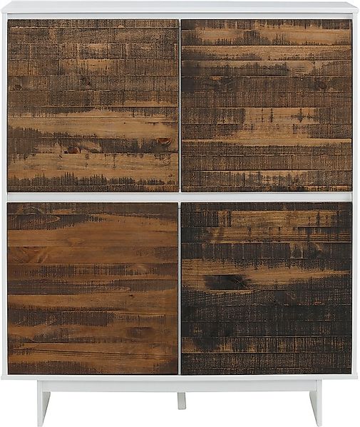 Home affaire Highboard »Morgan Midischrank Hochkommode«, aus massivem Kiefe günstig online kaufen