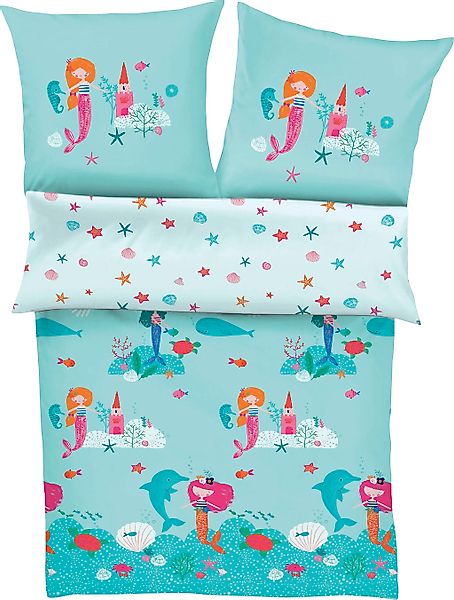 s.Oliver Junior Kinderbettwäsche "Meerjungfrau" mit Meerjungfraumotiven günstig online kaufen