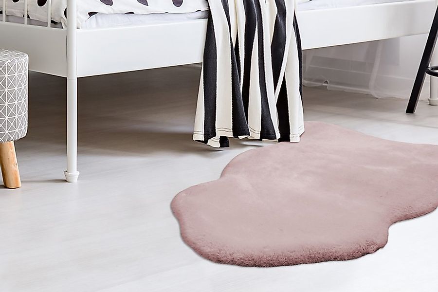 my home Fellteppich »Mailo 1«, fellförmig, 35 mm Höhe, Kaninchenfell-Optik, günstig online kaufen