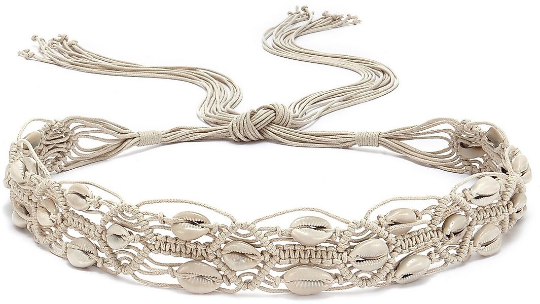 LASCANA Taillengürtel Bindegürtel mit Muscheln, Schmuckgürtel, Gürtel für K günstig online kaufen