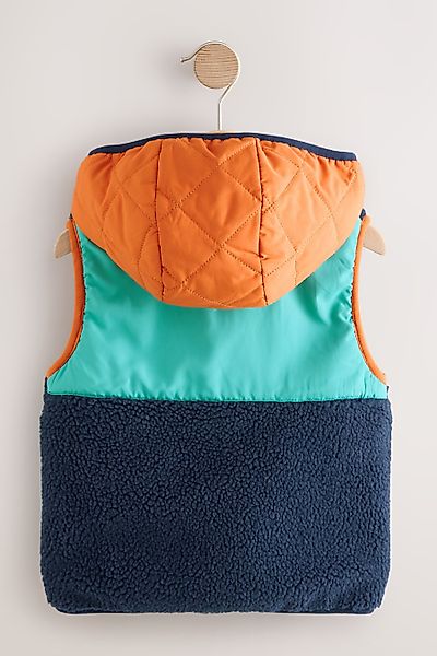 Next Steppweste Borg-Weste im Farbblock-Design (1-tlg) günstig online kaufen