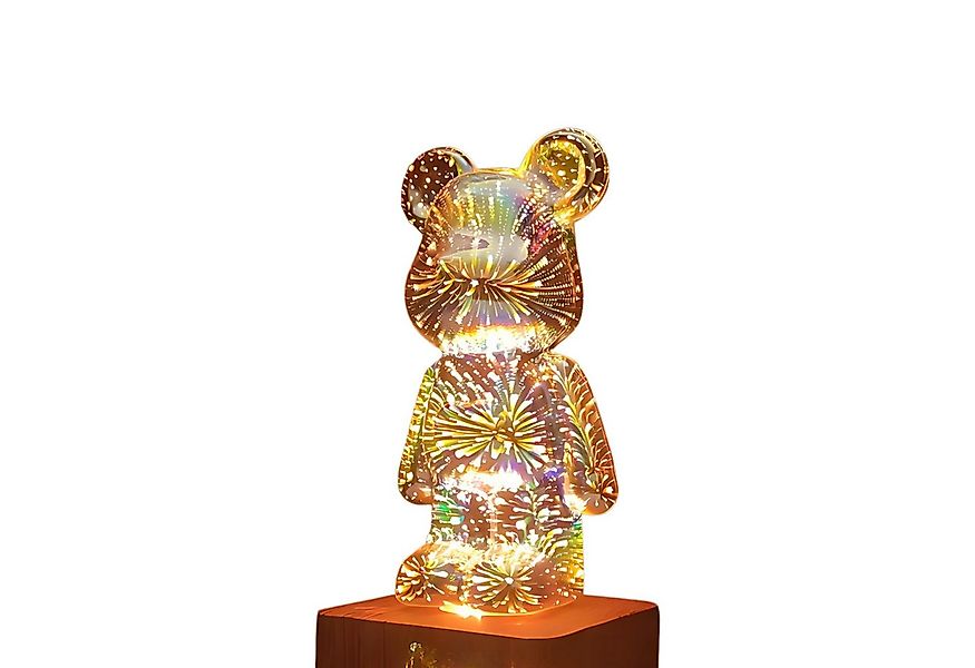 HS.SUPPLY LED Dekolicht 3D Feuerwerksbär, Bärenlampe, Nachtlicht Bär, LED f günstig online kaufen