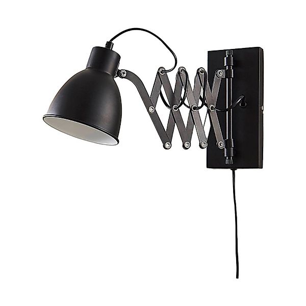 Lindby Wandleuchte Wandlampe Innen Merle 9621726 Modern in Schwarz aus Meta günstig online kaufen