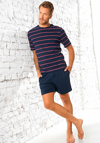 H.I.S Pyjama 1 Stück, 2 tlg., Schlafanzug mit garngefärbten Streifen günstig online kaufen
