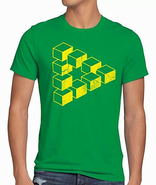 style3 T-Shirt Cube Big Sheldon würfel Escher Cooper Penrose Dreieck Theory günstig online kaufen