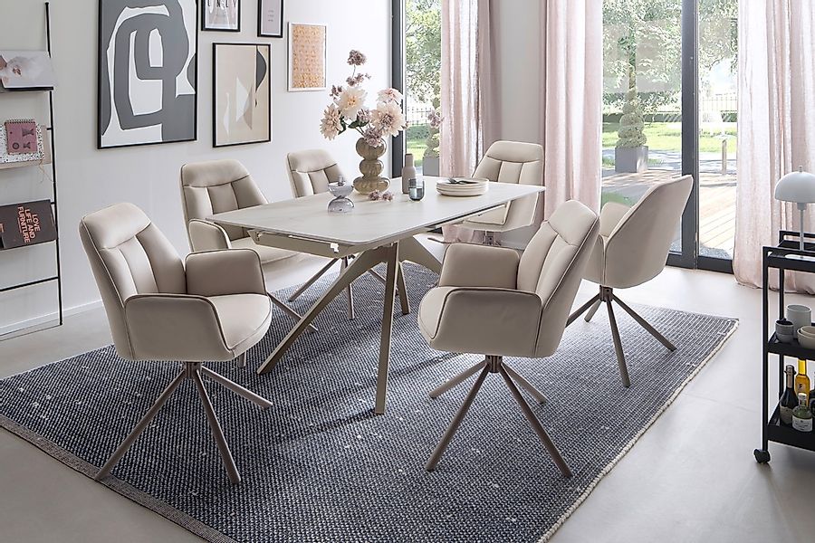 MCA furniture Esstisch »CERRITO Auszugtisch 160-220 cm - marmoriert«, (1 St günstig online kaufen