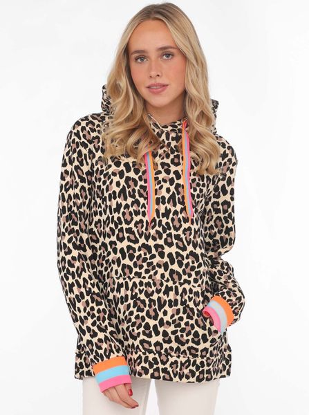 Zwillingsherz Hoodie ""Leo Allover Neon Kante"" mit Animal-Design und kontr günstig online kaufen