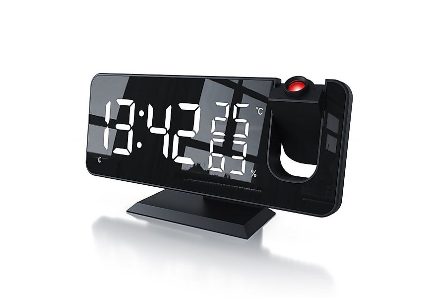 CSL Radiowecker Projektions Wecker Digital, Autodimmer, Dual-Alarm 12 / 24h günstig online kaufen