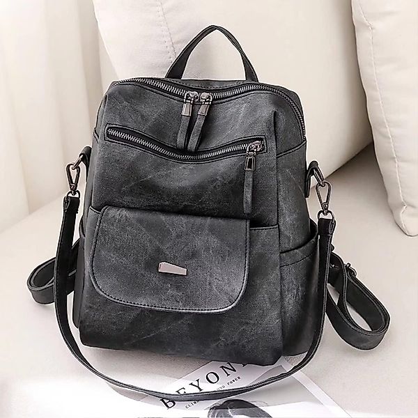 REDOM Rucksack Kunstleder Reiserucksack Laptoprucksack Schulrucksack günstig online kaufen