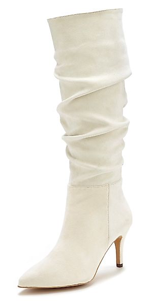 LASCANA Reißverschlussstiefel, mit modischer Raffung, Langschaft, High-Heel günstig online kaufen
