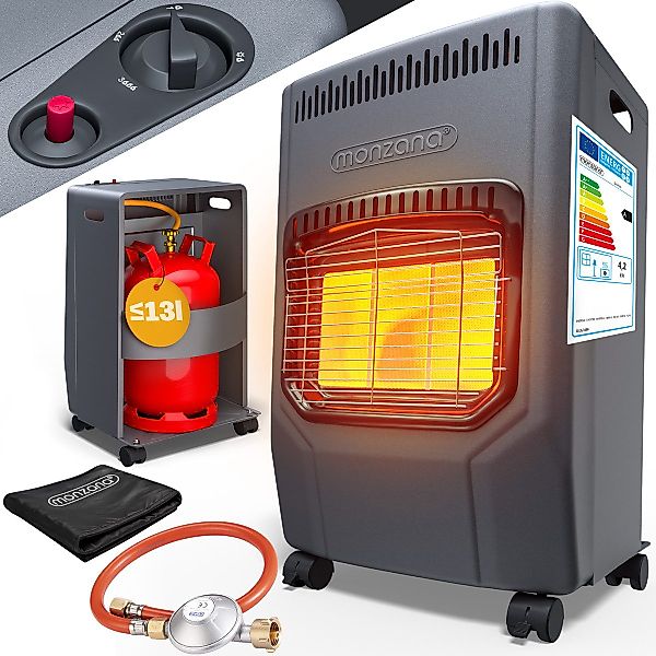 monzana Heizstrahler, 4200W Gasheizung für Innenräume günstig online kaufen