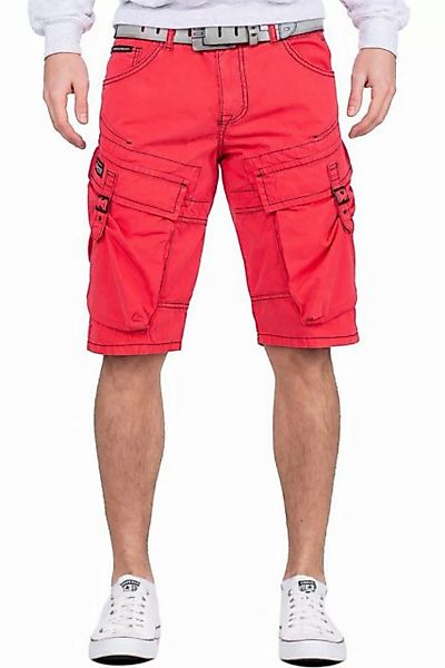 Cipo & Baxx Jeansshorts Kurze Hose BA-CK229 Rot W29 Cargo Style mit Seitent günstig online kaufen