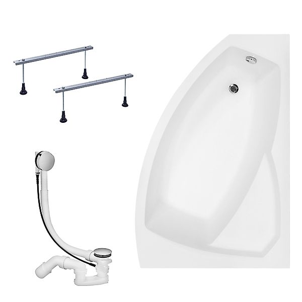 KOLMAN Badewanne Eckbadewanne Rima 160x100, (Links/Rechts), günstig online kaufen