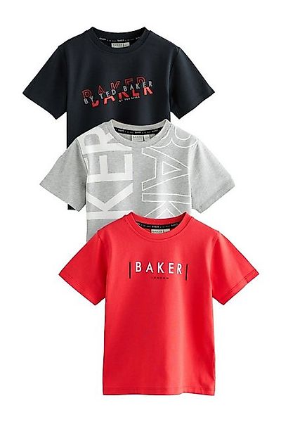 Baker by Ted Baker T-Shirt 3 x Baker by Ted Baker Grafik-T-Shirts Baumwolle günstig online kaufen